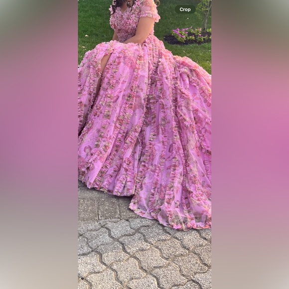 pink purple ruffled dress - Picture 3 of 3